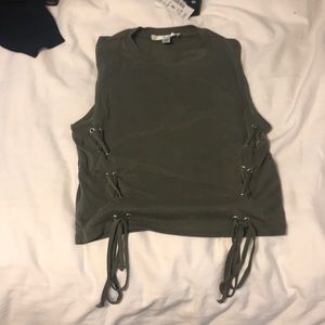 Green crop top